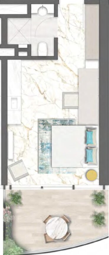 Floor Plans Chic Tower - Studio 