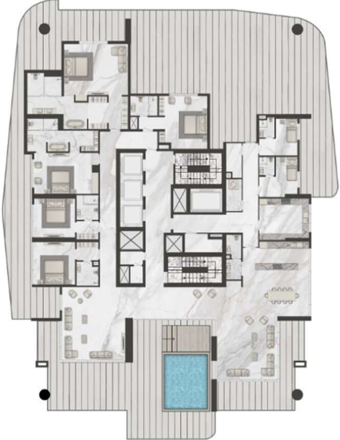 Floor Plans Terraces Marasi Drive - 4 Bedrooms Apartments