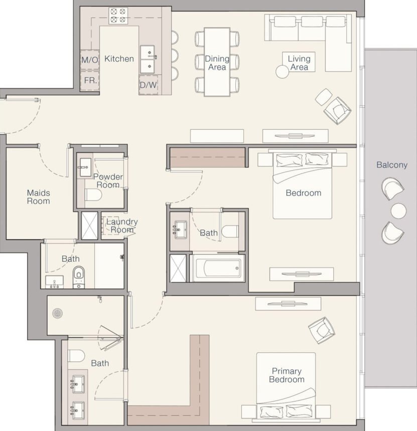 Floor Plans The Quayside - 2 Bedrooms Apartments