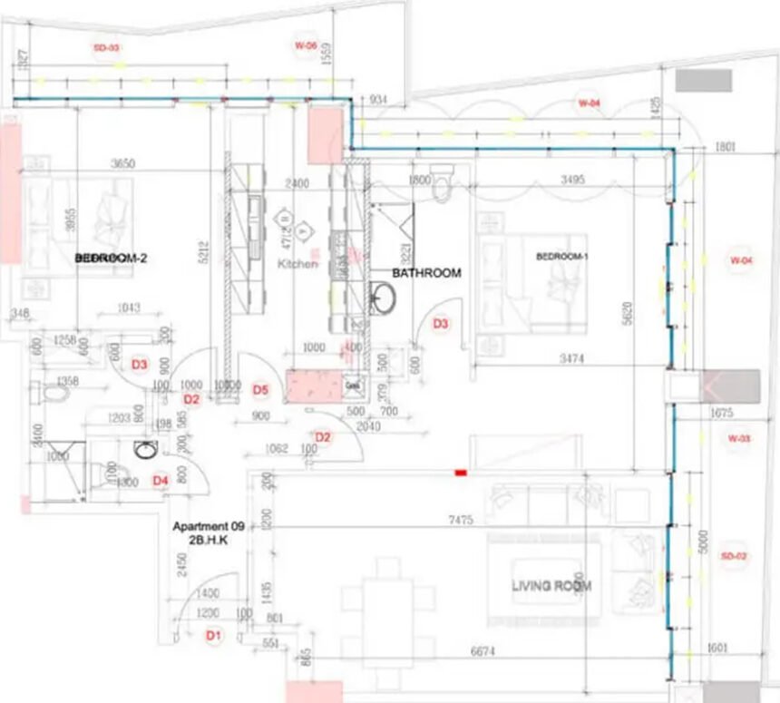 Floor Plans Waves Tower - 2 Bedrooms Apartments