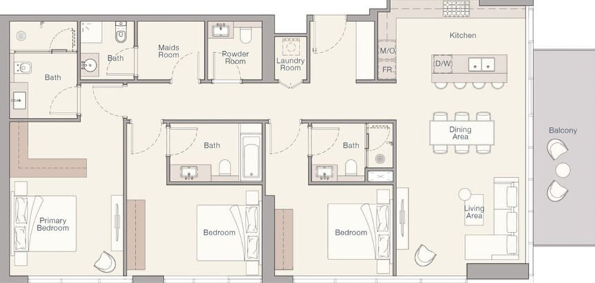 Floor Plans The Quayside - 3 Bedrooms Apartments