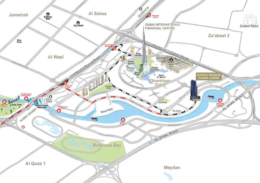 Master Plan DAMAC Maison Canal Views