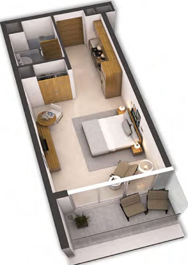 Floor Plans Aykon City - Studio 