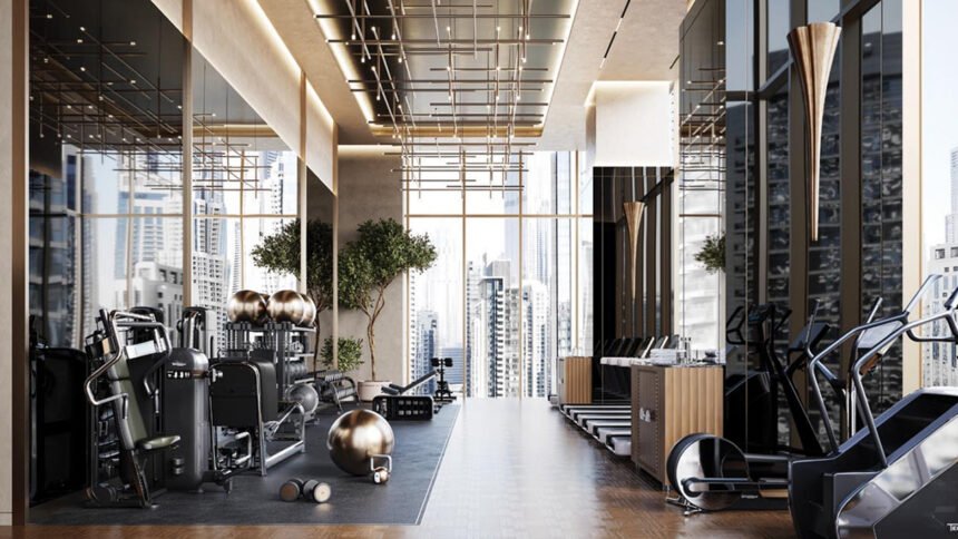 Fitness centre with yoga areas